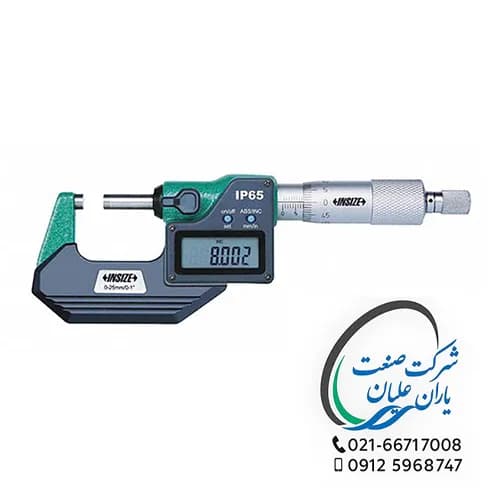 میکرومتر دیجیتال خارج سنج 25-0 اینسایز مدل 25A-3108 — تصویر ۲