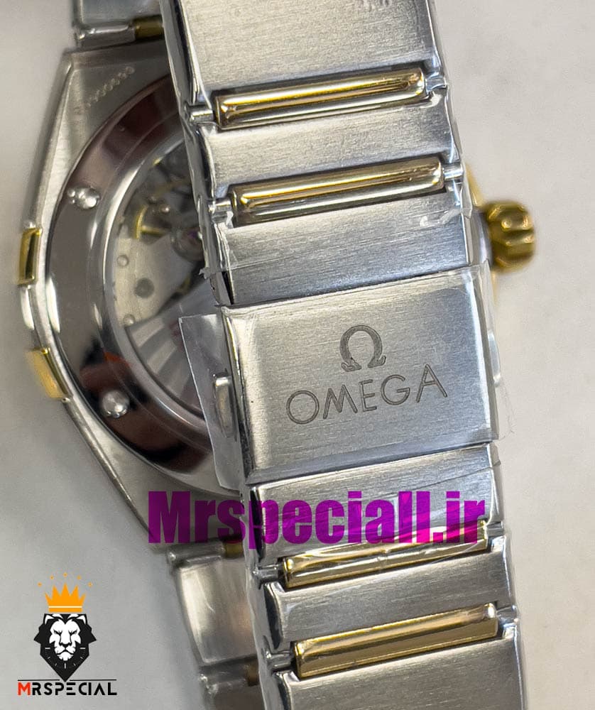 ساعت امگا مردانه مدل کانسلیشن دو رنگ طلایی صفحه سبز OMEGA Constllation Co-Axial 020949 — تصویر ۹