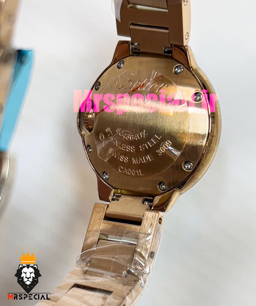 ساعت زنانه کارتیه مدل بالن بلو بند استیل رزگلد صفحه سفید cartier ballon bleu 020908 — تصویر ۷