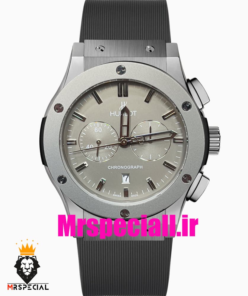 ساعت هابلوت مردانه بیگ بنگ کرنوگراف بند رابر طوسی صفحه طوسی 020905 HUBLOT BIG BANG — تصویر ۱۰