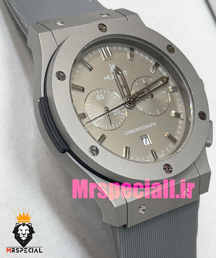 ساعت هابلوت مردانه بیگ بنگ کرنوگراف بند رابر طوسی صفحه طوسی 020905 HUBLOT BIG BANG — تصویر ۱۲