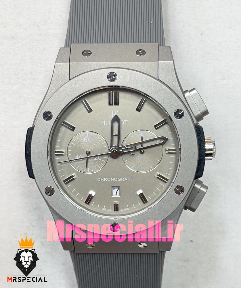 ساعت هابلوت مردانه بیگ بنگ کرنوگراف بند رابر طوسی صفحه طوسی 020905 HUBLOT BIG BANG — تصویر ۱۱