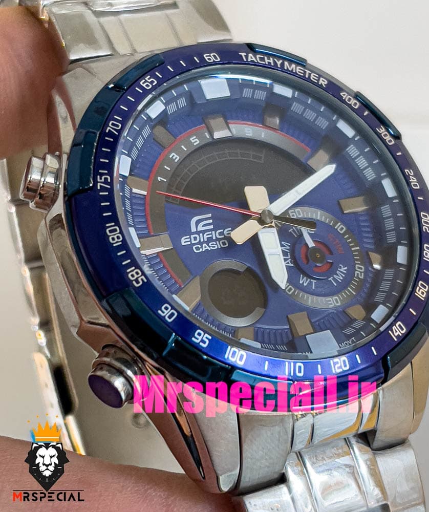 ساعت کاسیو ادیفایس مردانه استیل کرنوگراف صفحه ابی Casio Edifice 020899 — تصویر ۱۰