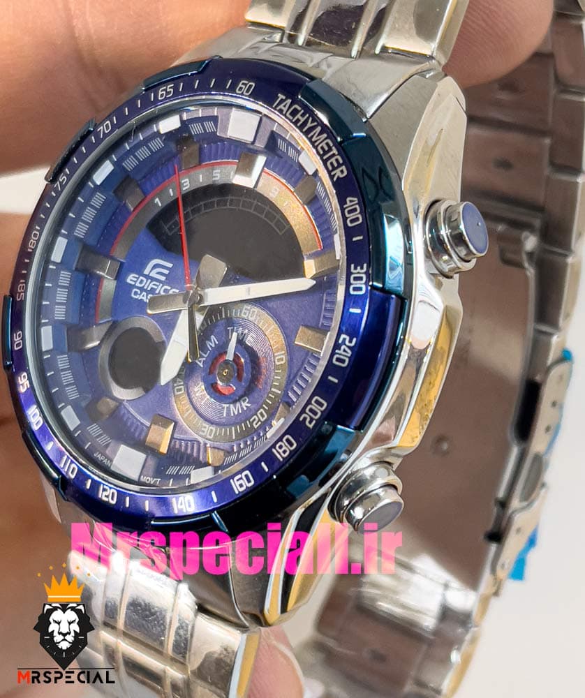 ساعت کاسیو ادیفایس مردانه استیل کرنوگراف صفحه ابی Casio Edifice 020899 — تصویر ۱۲