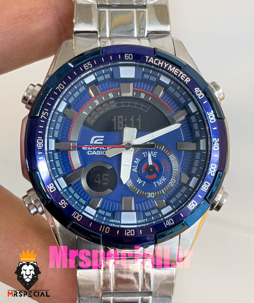 ساعت کاسیو ادیفایس مردانه استیل کرنوگراف صفحه ابی Casio Edifice 020899 — تصویر ۹