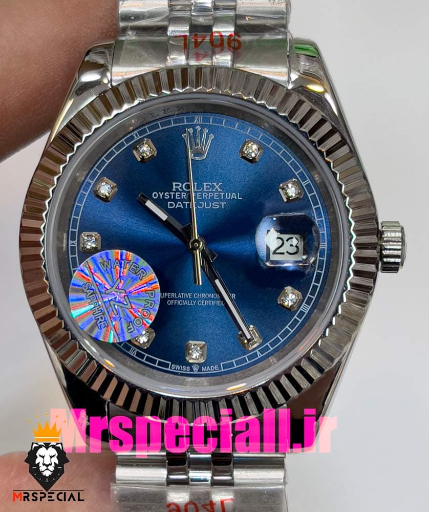 ساعت رولکس مردانه مدل دیت جاست اتوماتیک استیل صفحه ابی 020891 ROLEX DATEJUST — تصویر ۱۰