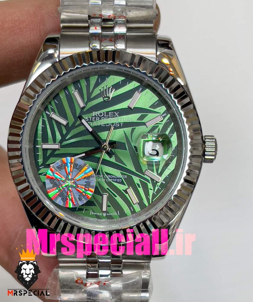 ساعت رولکس مردانه مدل دیت جاست اتوماتیک استیل صفحه سبز 020889 ROLEX DATEJUST — تصویر ۱۰
