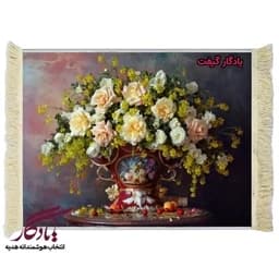 تابلو فرش ماشینی طرح گل رز انگلیسی کد g14 - 70*100 — تصویر ۲