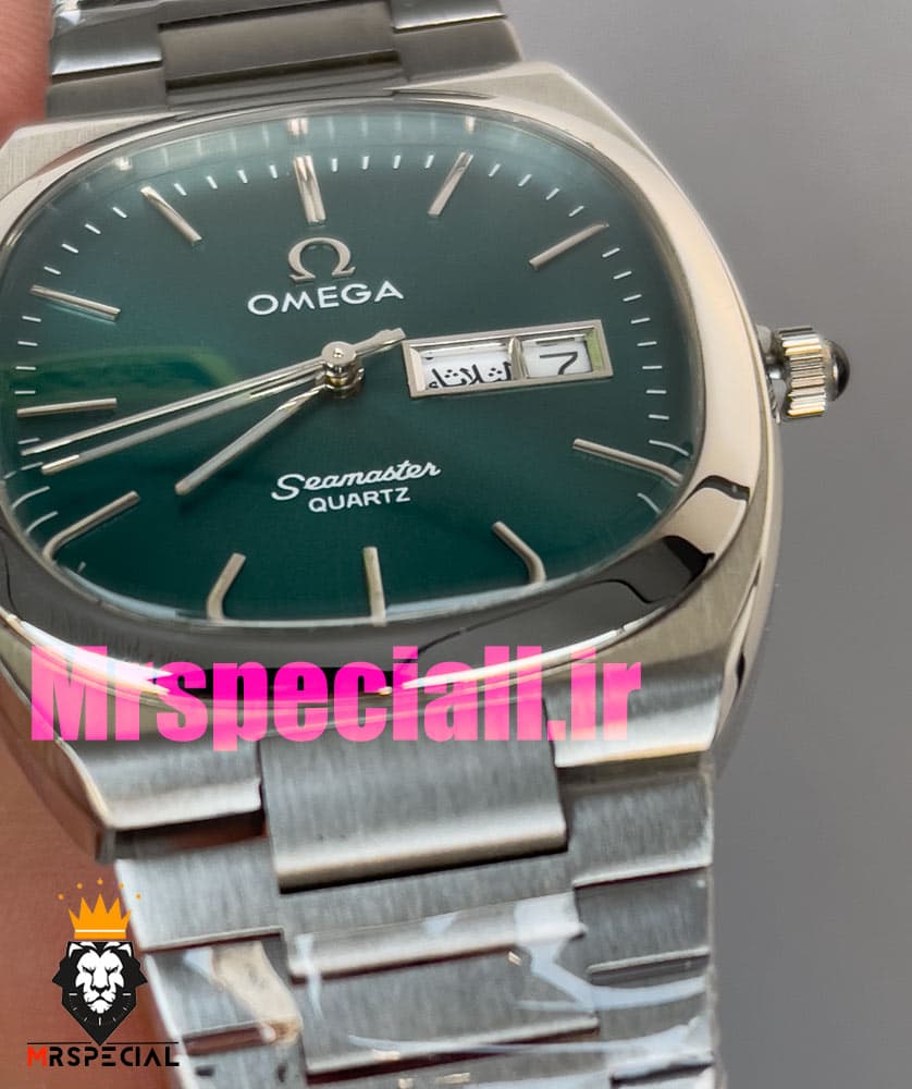 ساعت امگا سیمستر کوارتز استیل صفحه سبز کله غازی OMEGA SEAMASTER 020870 — تصویر ۱۲