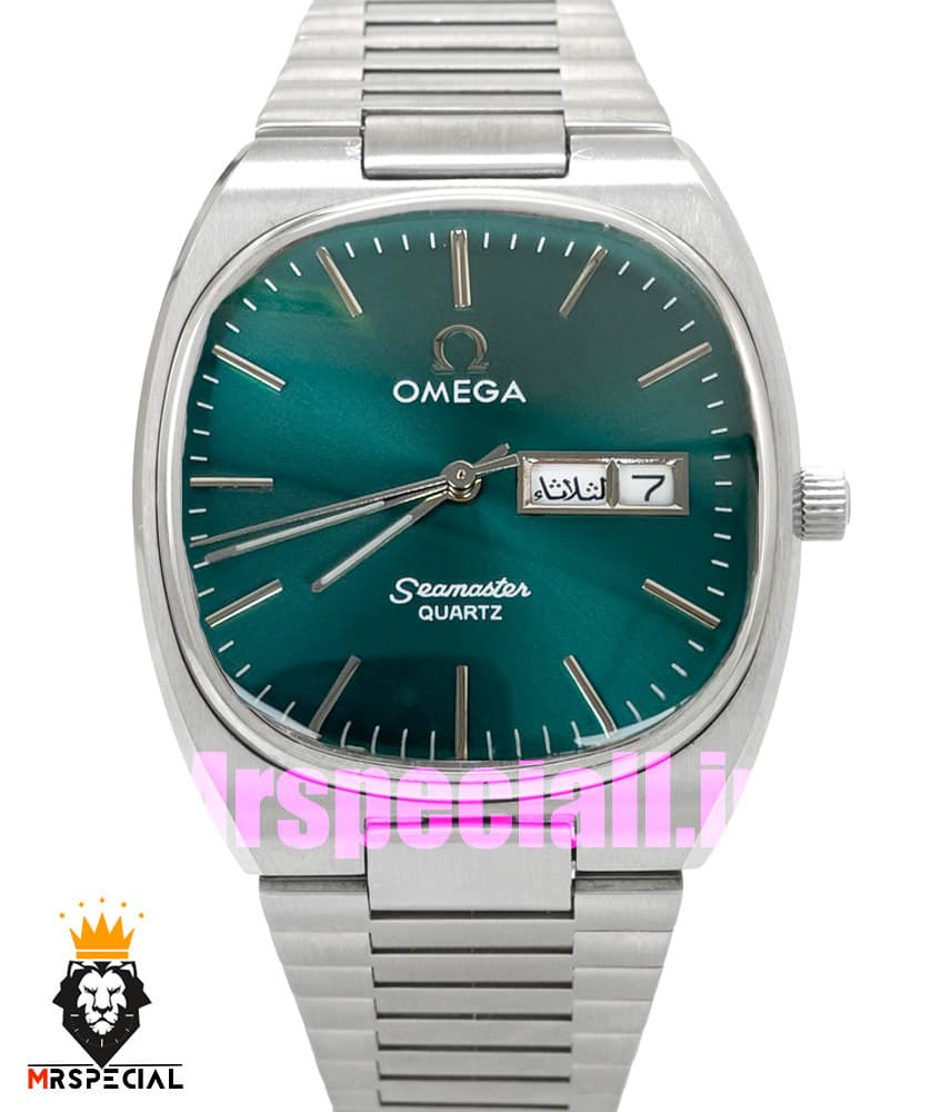 ساعت امگا سیمستر کوارتز استیل صفحه سبز کله غازی OMEGA SEAMASTER 020870 — تصویر ۹