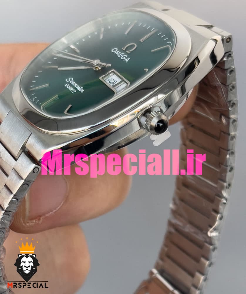 ساعت امگا سیمستر کوارتز استیل صفحه سبز کله غازی OMEGA SEAMASTER 020870 — تصویر ۶