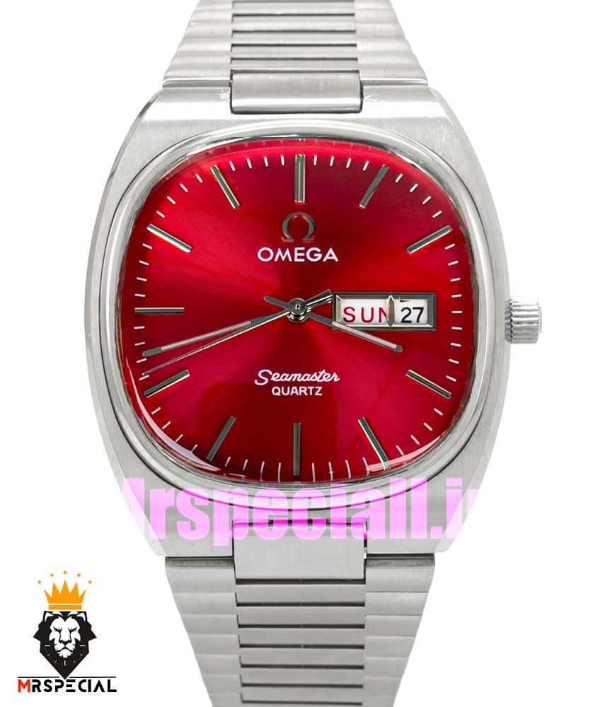 ساعت امگا سیمستر کوارتز استیل صفحه قرمز OMEGA SEAMASTER 020869 — تصویر ۹