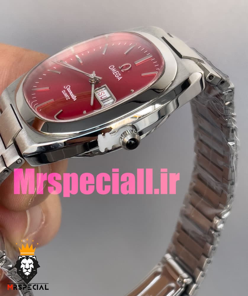 ساعت امگا سیمستر کوارتز استیل صفحه قرمز OMEGA SEAMASTER 020869 — تصویر ۶