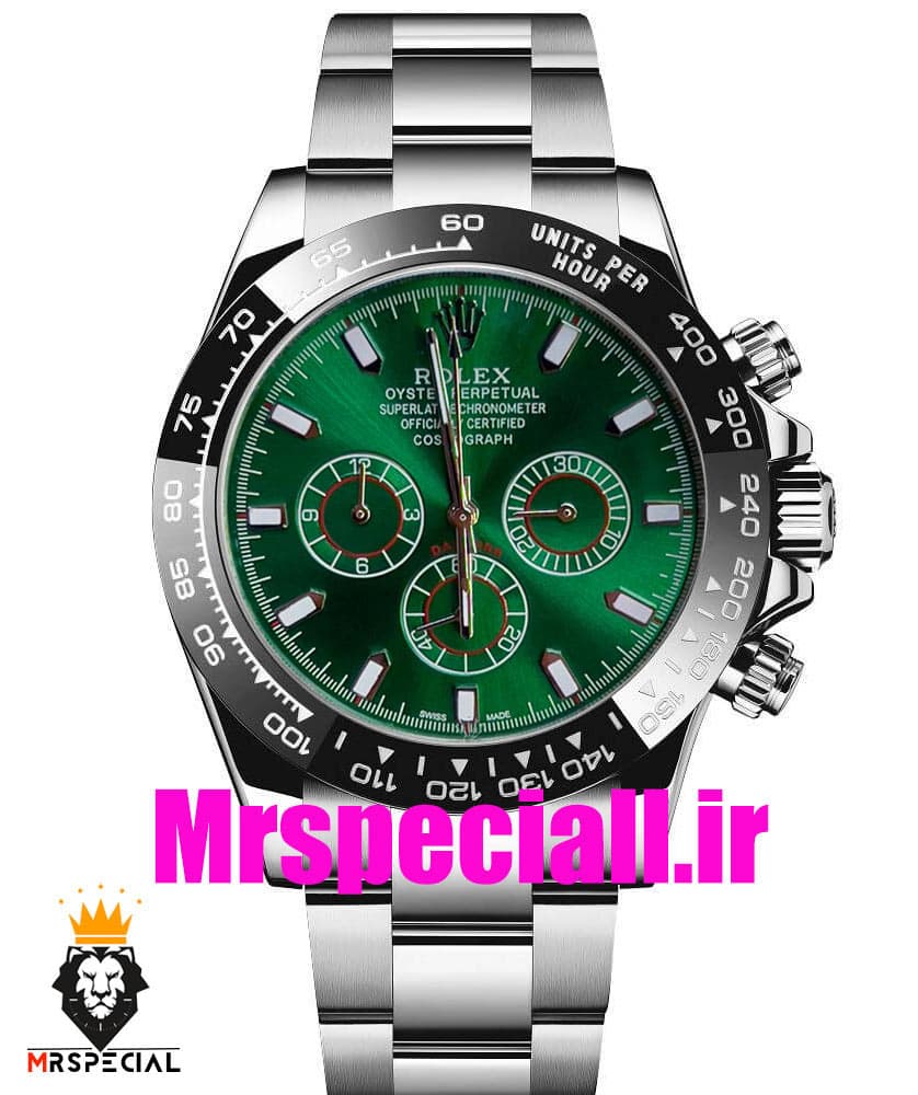 ساعت رولکس مردانه مدل دیتونا کرنوگراف استیل صفحه سبز 020859 ROLEX DAYTONA