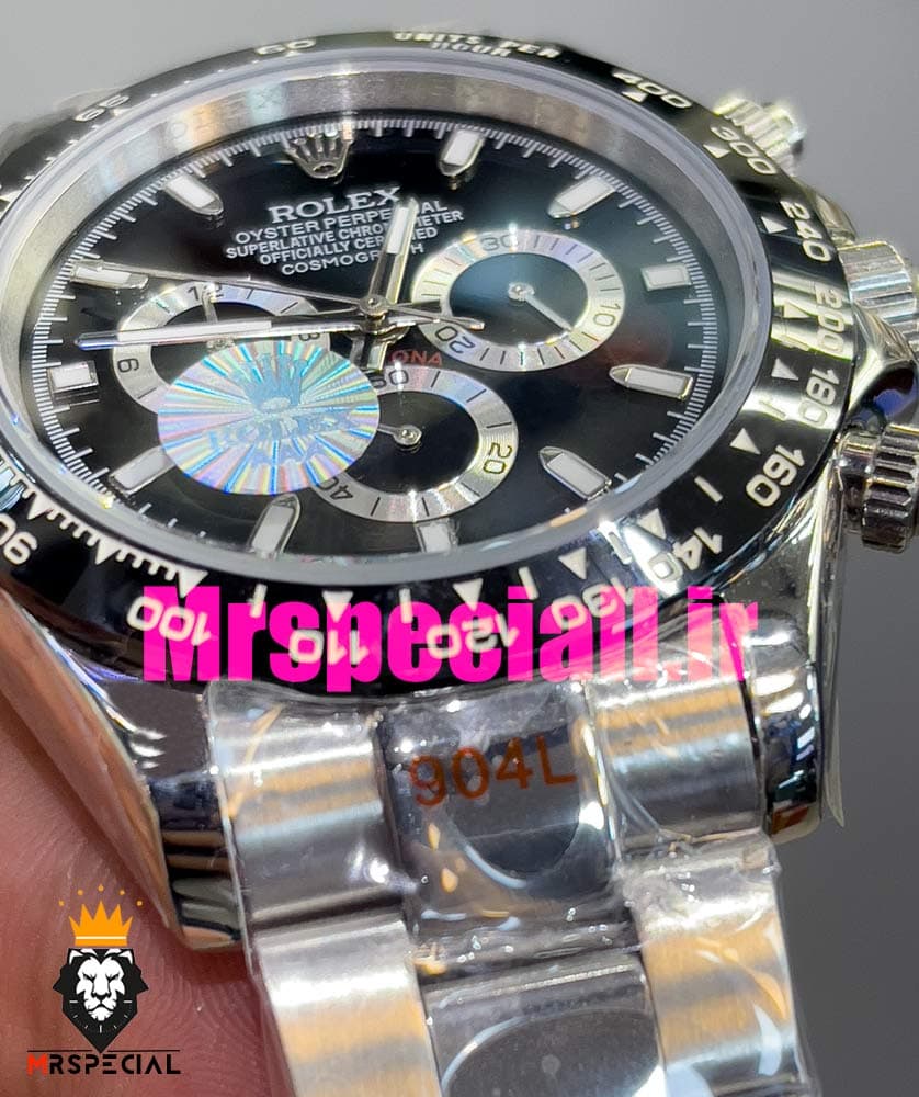 ساعت رولکس مردانه مدل دیتونا اتوماتیک استیل صفحه مشکی 020857 ROLEX DAYTONA — تصویر ۱۲
