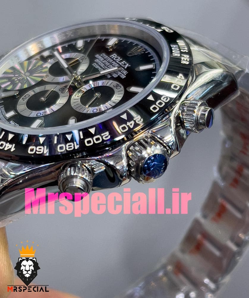 ساعت رولکس مردانه مدل دیتونا اتوماتیک استیل صفحه مشکی 020857 ROLEX DAYTONA — تصویر ۷