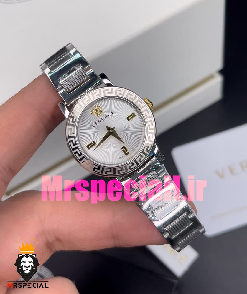 ساعت ورساچه زنانه کوارتز استیل صفحه سفید 020849 VERSACE — تصویر ۹