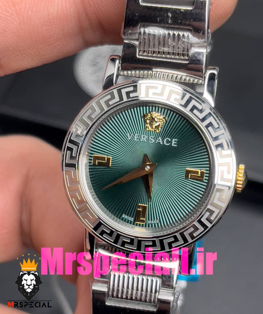 ساعت ورساچه زنانه کوارتز استیل صفحه سبز 020848 VERSACE — تصویر ۵