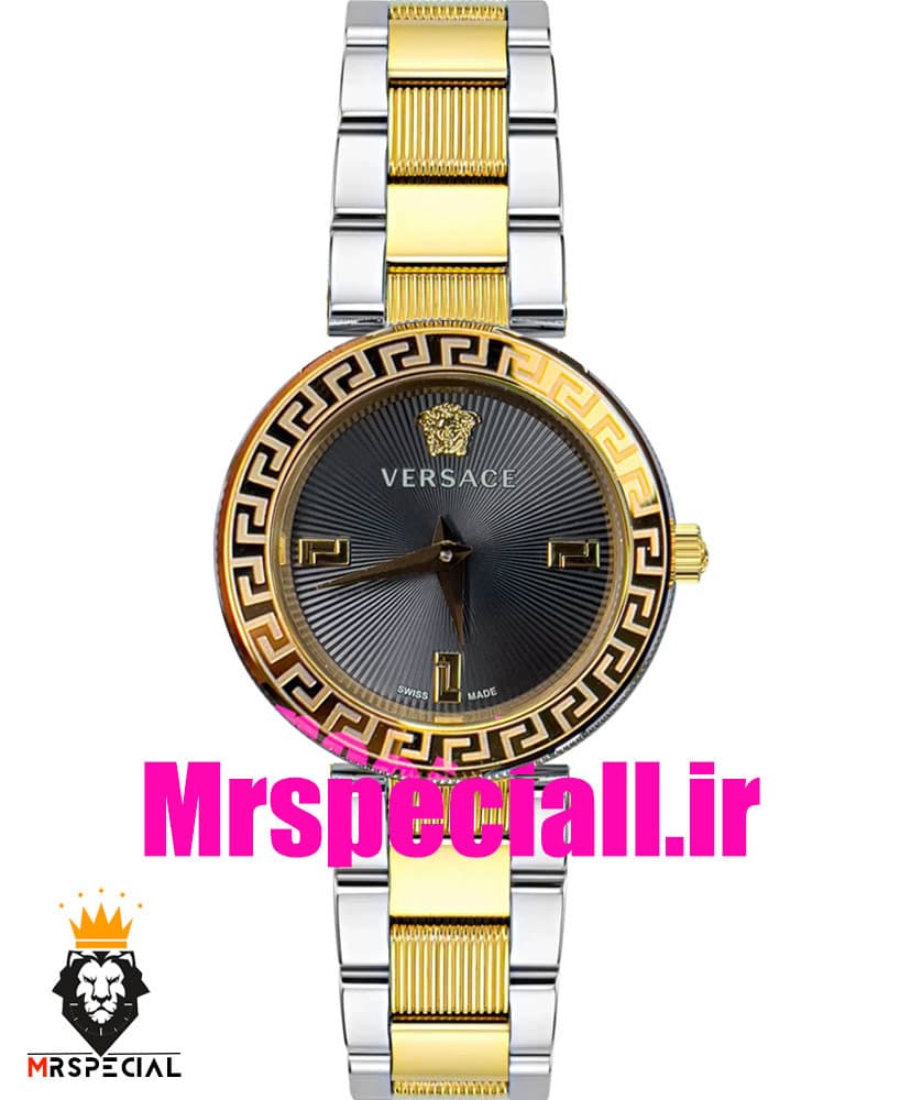 ساعت ورساچه زنانه کوارتز دورنگ طلایی صفحه طوسی 020847 VERSACE — تصویر ۱۰