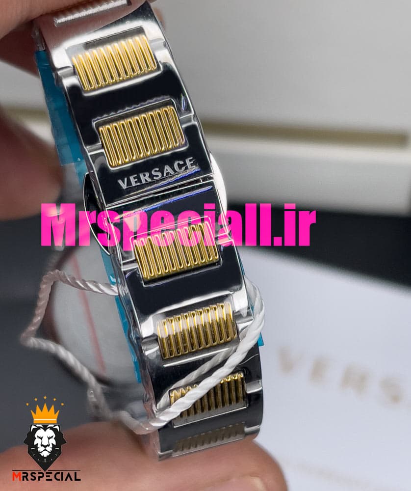 ساعت ورساچه زنانه کوارتز دورنگ طلایی صفحه طوسی 020847 VERSACE — تصویر ۹