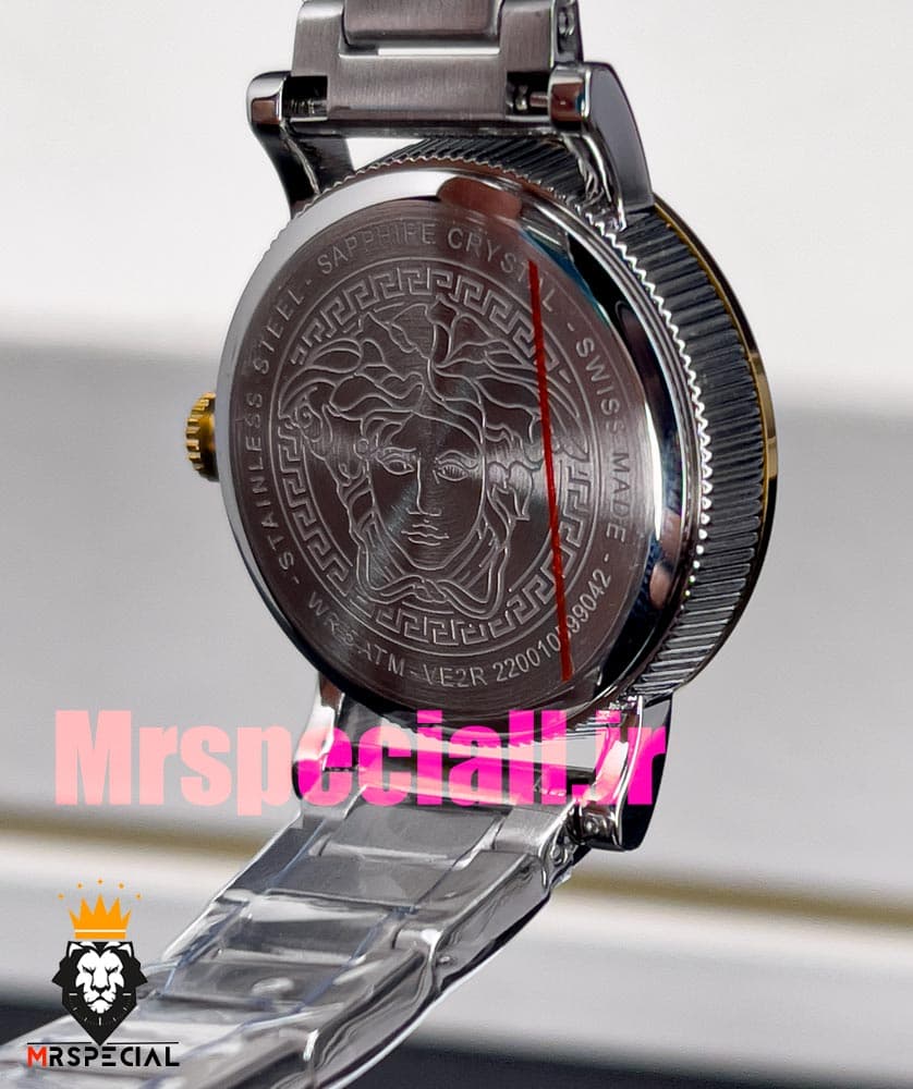 ساعت ورساچه زنانه کوارتز دورنگ طلایی صفحه ابی 020844 VERSACE — تصویر ۷