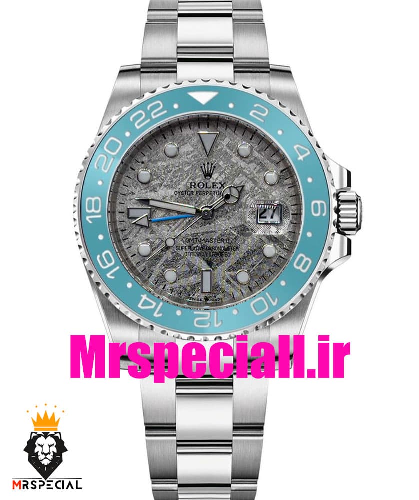 ساعت رولکس مردانه مدل جی ام تی مستر کوارتز استیل صفحه سرامیک 020837 ROLEX GMT MASTER