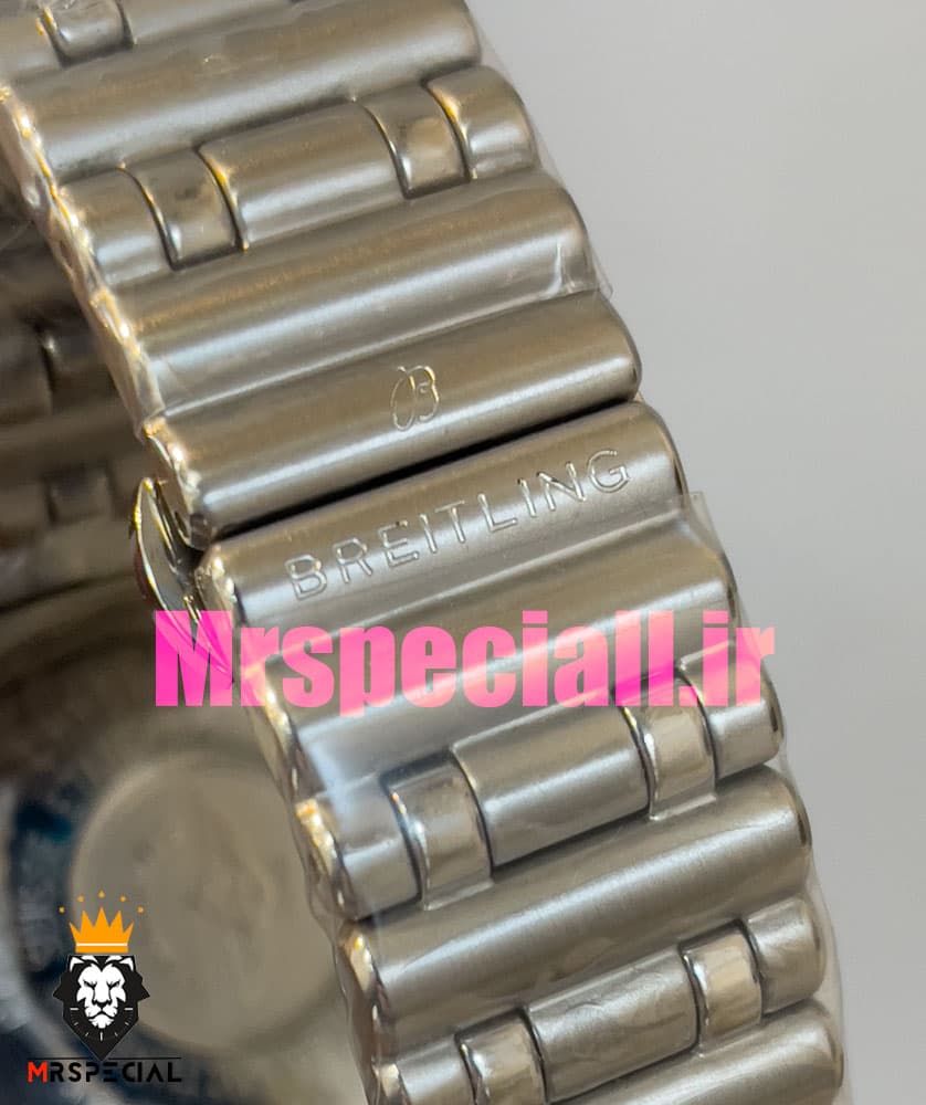 ساعت برایتلینگ مردانه بند استیل کرنوگراف صفحه ابی BREITLING chronomat 020822 — تصویر ۸