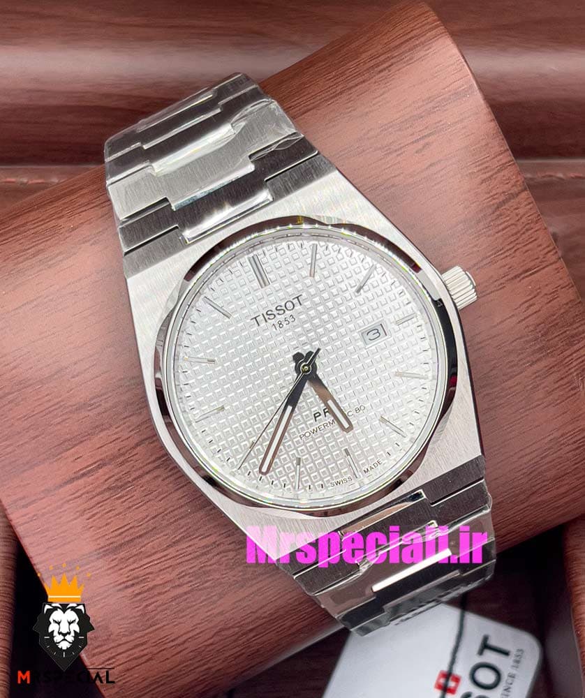 ساعت تیسوت مدل پی ار ایکس مردانه کوارتز استیل صفحه سفید 020799 TISSOT PRX — تصویر ۱۰