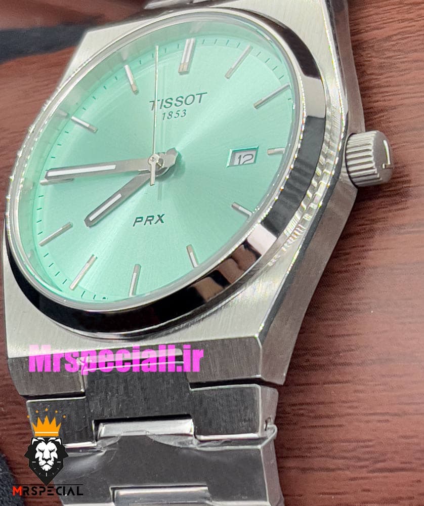 ساعت تیسوت مدل پی ار ایکس مردانه کوارتز استیل صفحه تیفانی 020794 TISSOT PRX — تصویر ۷