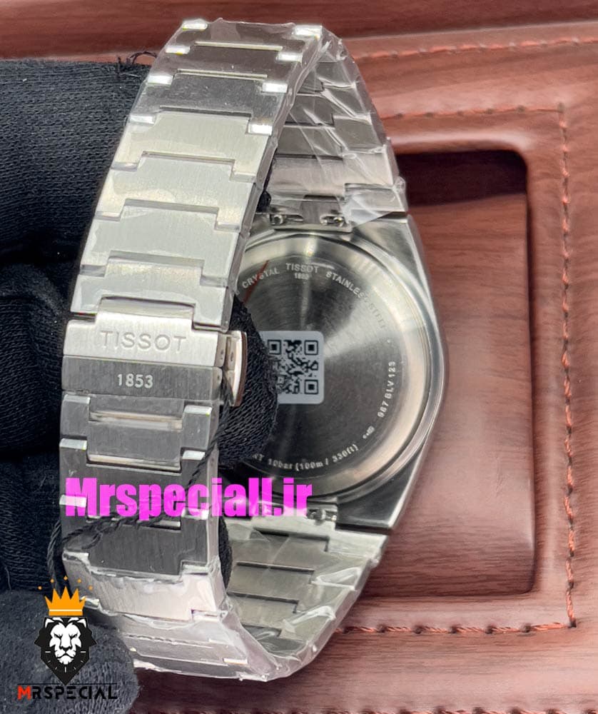 ساعت تیسوت مدل پی ار ایکس مردانه کوارتز استیل صفحه تیفانی 020794 TISSOT PRX — تصویر ۹