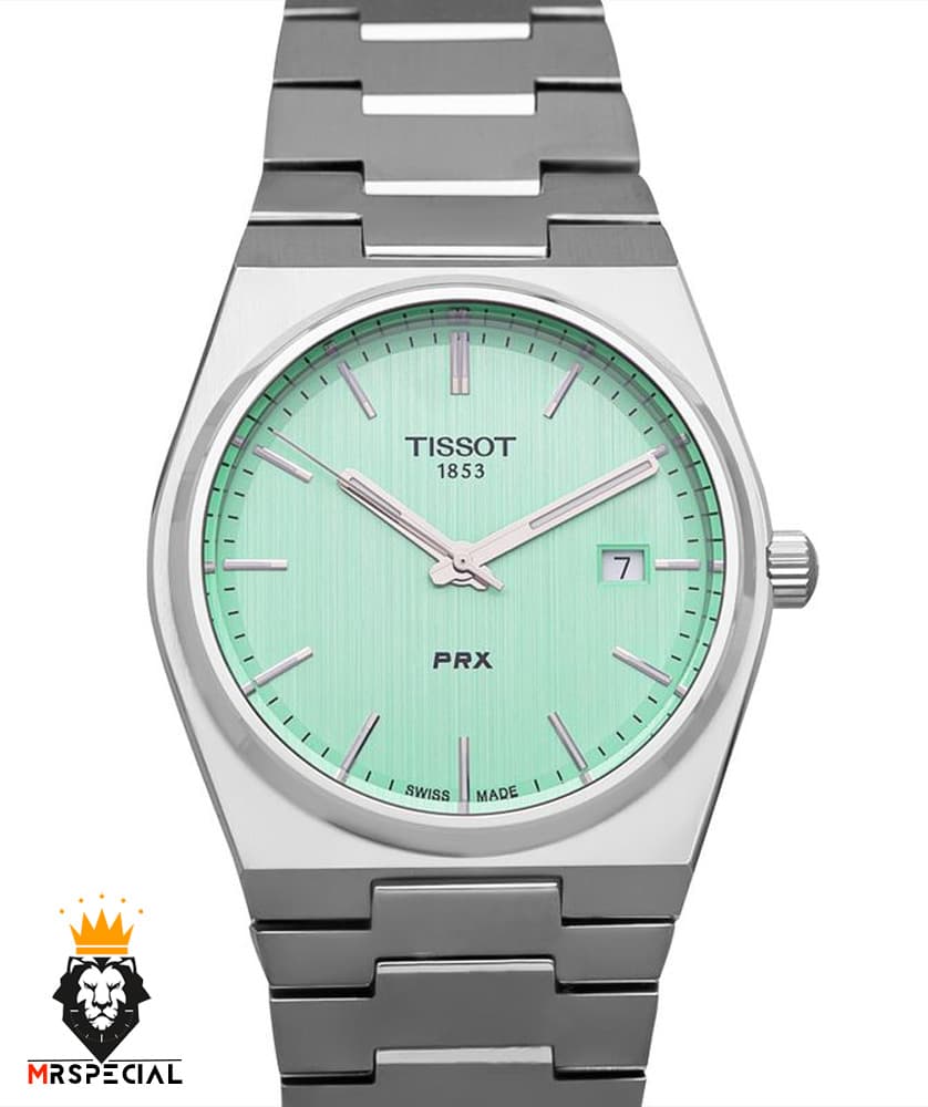 ساعت تیسوت مدل پی ار ایکس مردانه کوارتز استیل صفحه تیفانی 020794 TISSOT PRX