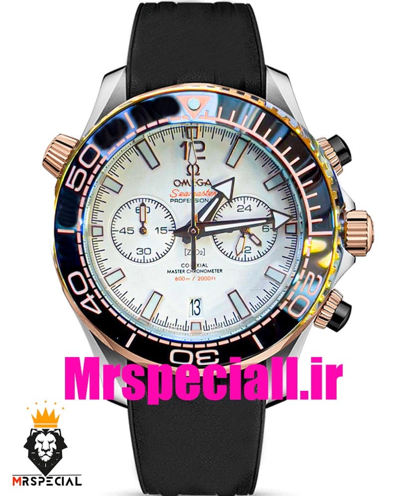 ساعت امگا سیمستر مردانه کرنوگراف بند رابر صفحه سفید OMEGA Seamaster 020786 — تصویر ۱۰