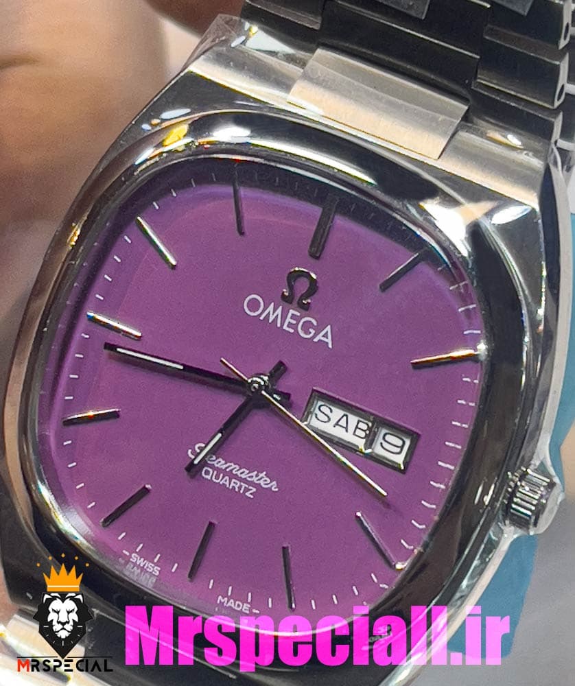 ساعت امگا سیمستر کوارتز استیل صفحه بنفشOMEGA SEAMASTER 020777 — تصویر ۷