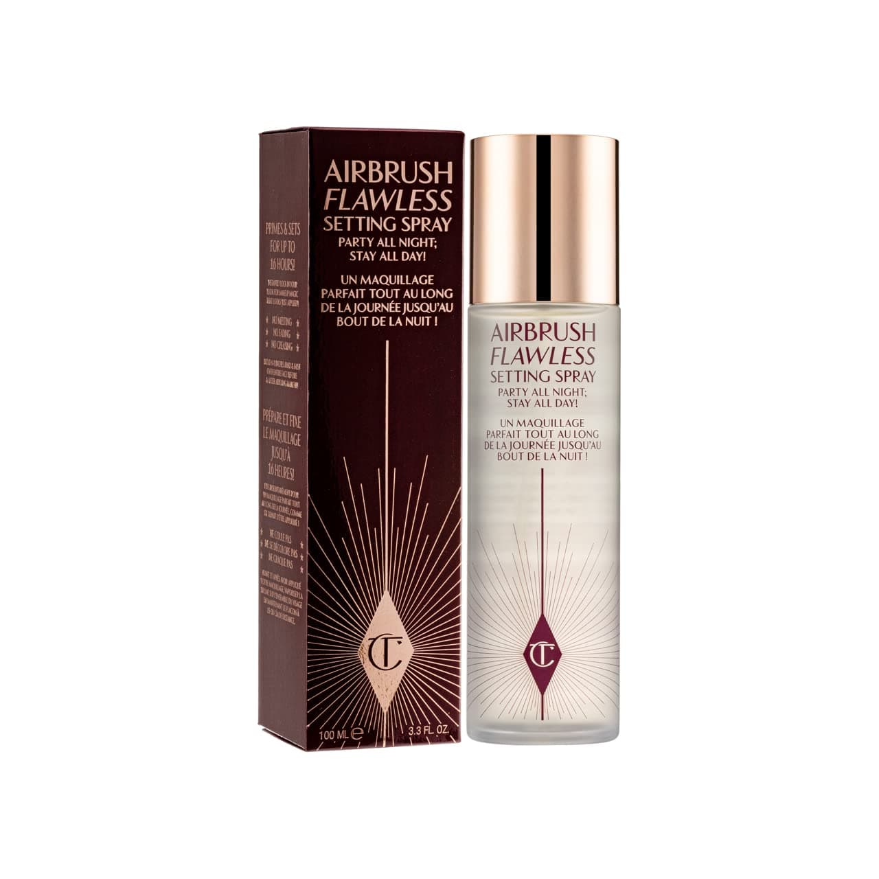 اسپری فیکس آرایش ایر براش شارلوت تیلبری اصل | Airbrush Setting Spray Makeup Charlotte Tilbury 100ml — تصویر ۵