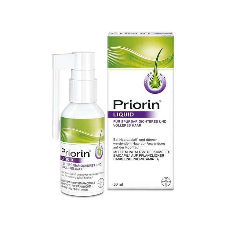 محلول ضد ریزش و تقویت کننده مو پریورین بایر انقضا 10/2027 | Priorin Liquid pump 50ml