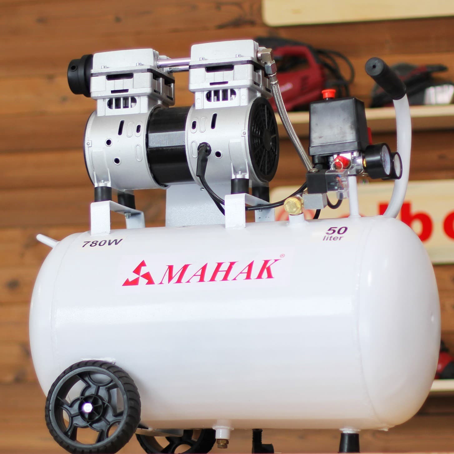 پمپ باد سایلنت 50 لیتری محک مدل HSU750-50L — تصویر ۲