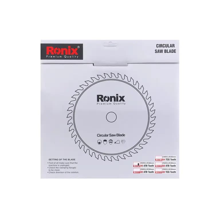 تیغ اره الماسه چوب رونیکس سایز 40×250 مدل RH-5109 — تصویر ۵