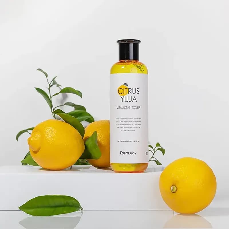 تونر حیات بخش روشن کننده یوجا فارم استی Farm Stay Citrus Yuja Toner 280ml — تصویر ۸