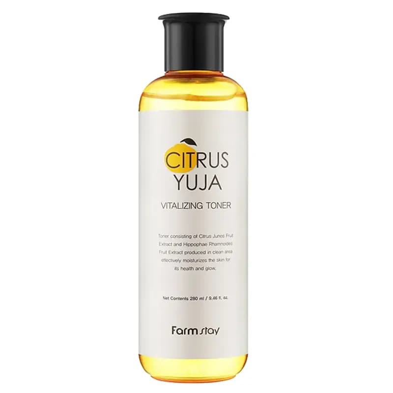 تونر حیات بخش روشن کننده یوجا فارم استی Farm Stay Citrus Yuja Toner 280ml — تصویر ۵