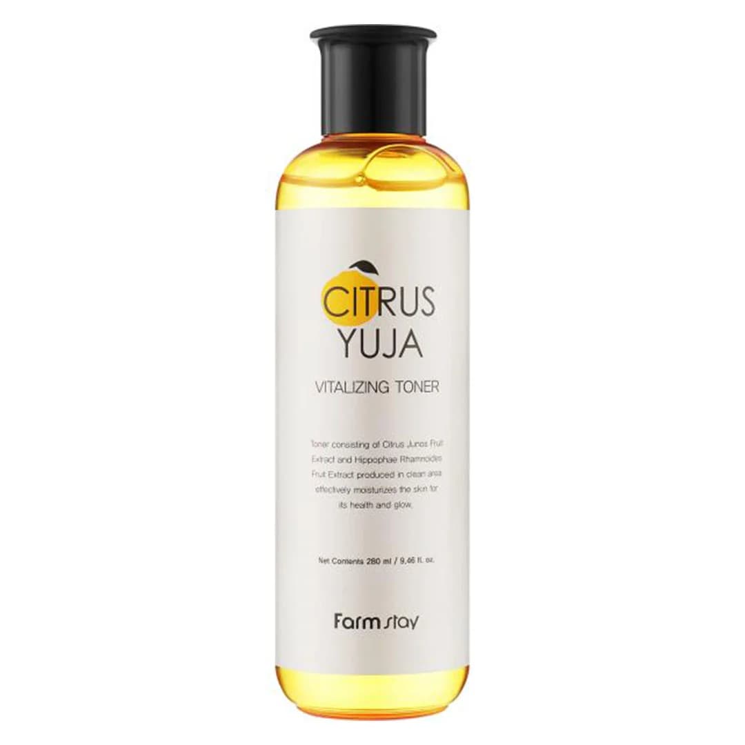 تونر حیات بخش روشن کننده یوجا فارم استی Farm Stay Citrus Yuja Toner 280ml