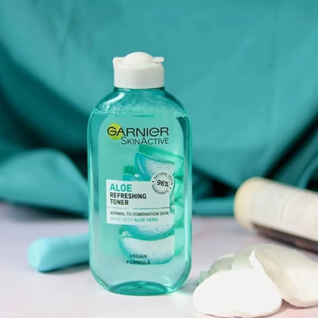 تونر آلوئه ورا گارنیر نرمال تا مختلط Garnier Hyaluronic Aloe toner 200ml — تصویر ۳