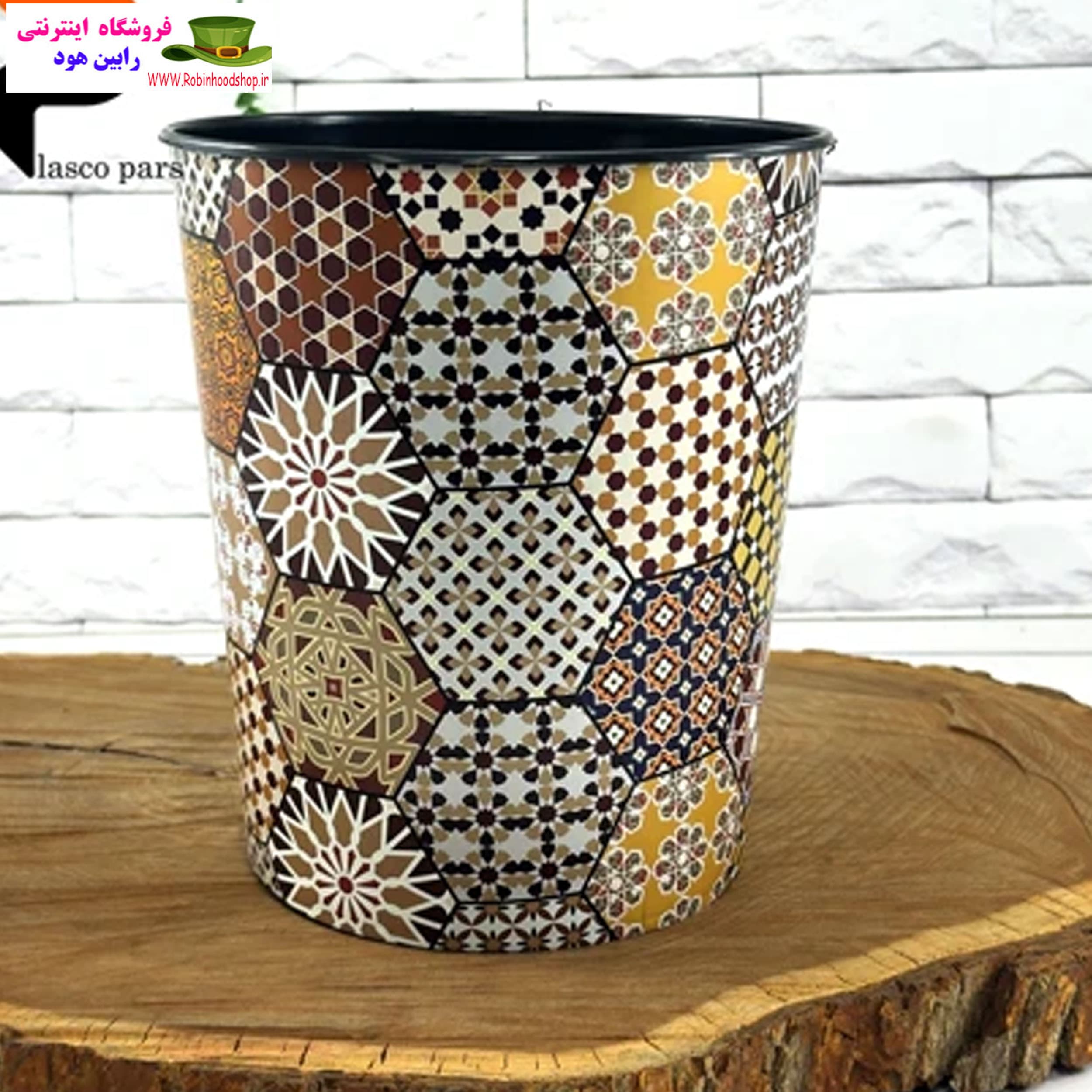 سطل گرد کلاسیک چاپدار