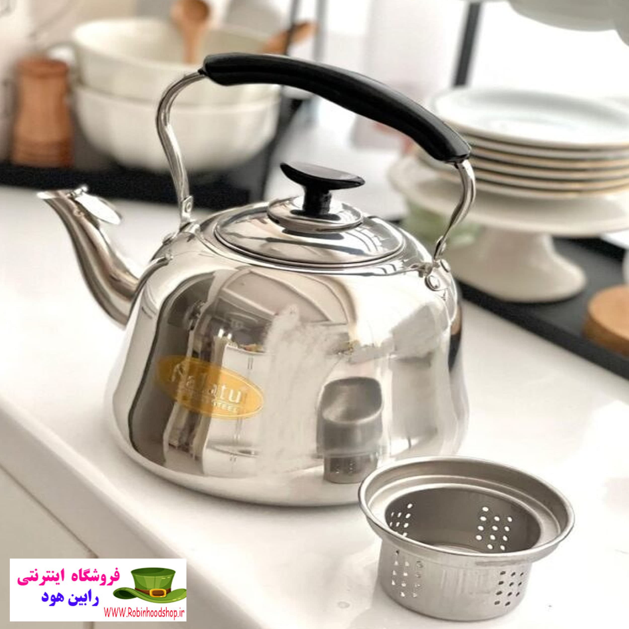 کتری استیل کلاسیک 6 لیتری — تصویر ۲