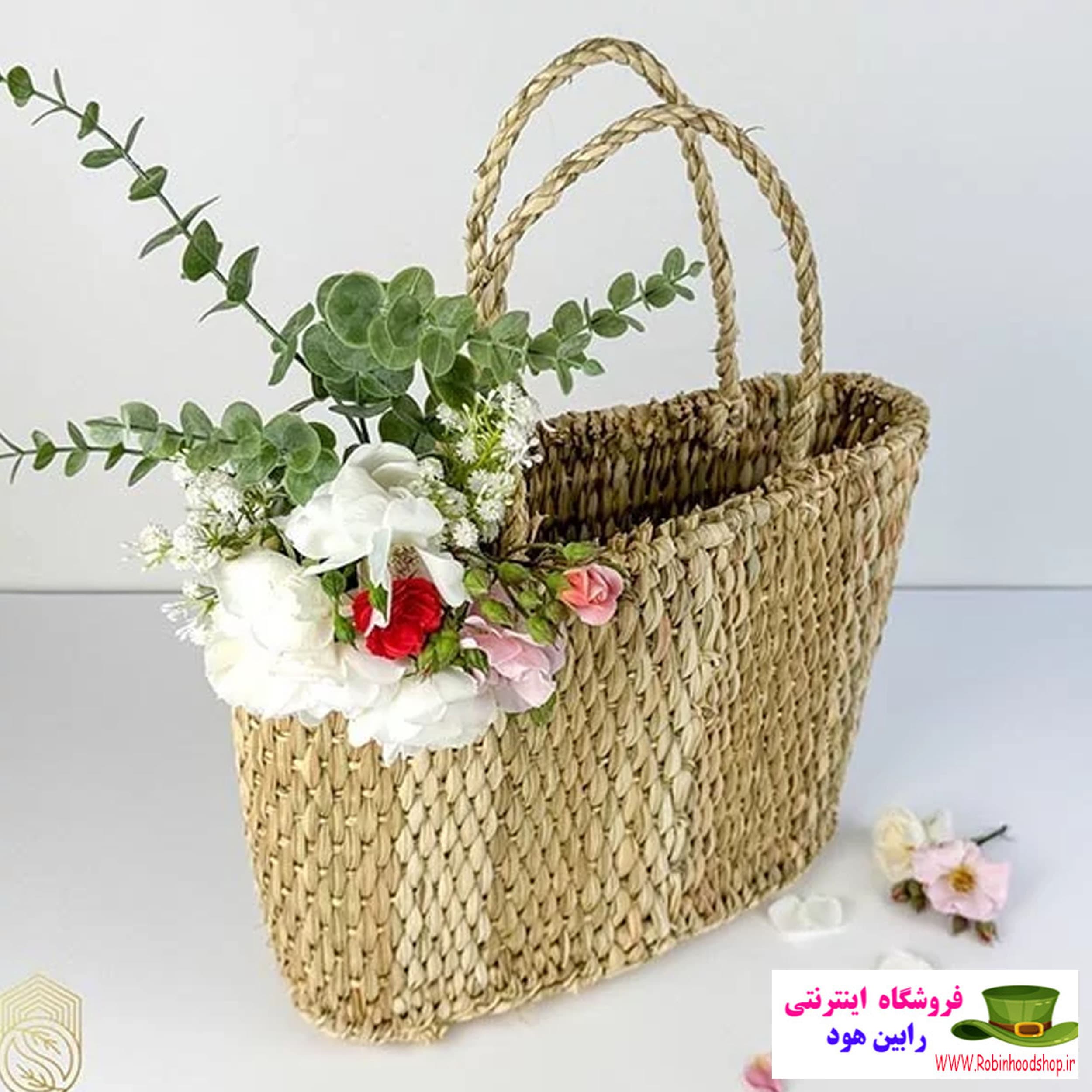 زنبیل حصیری کلاسیک