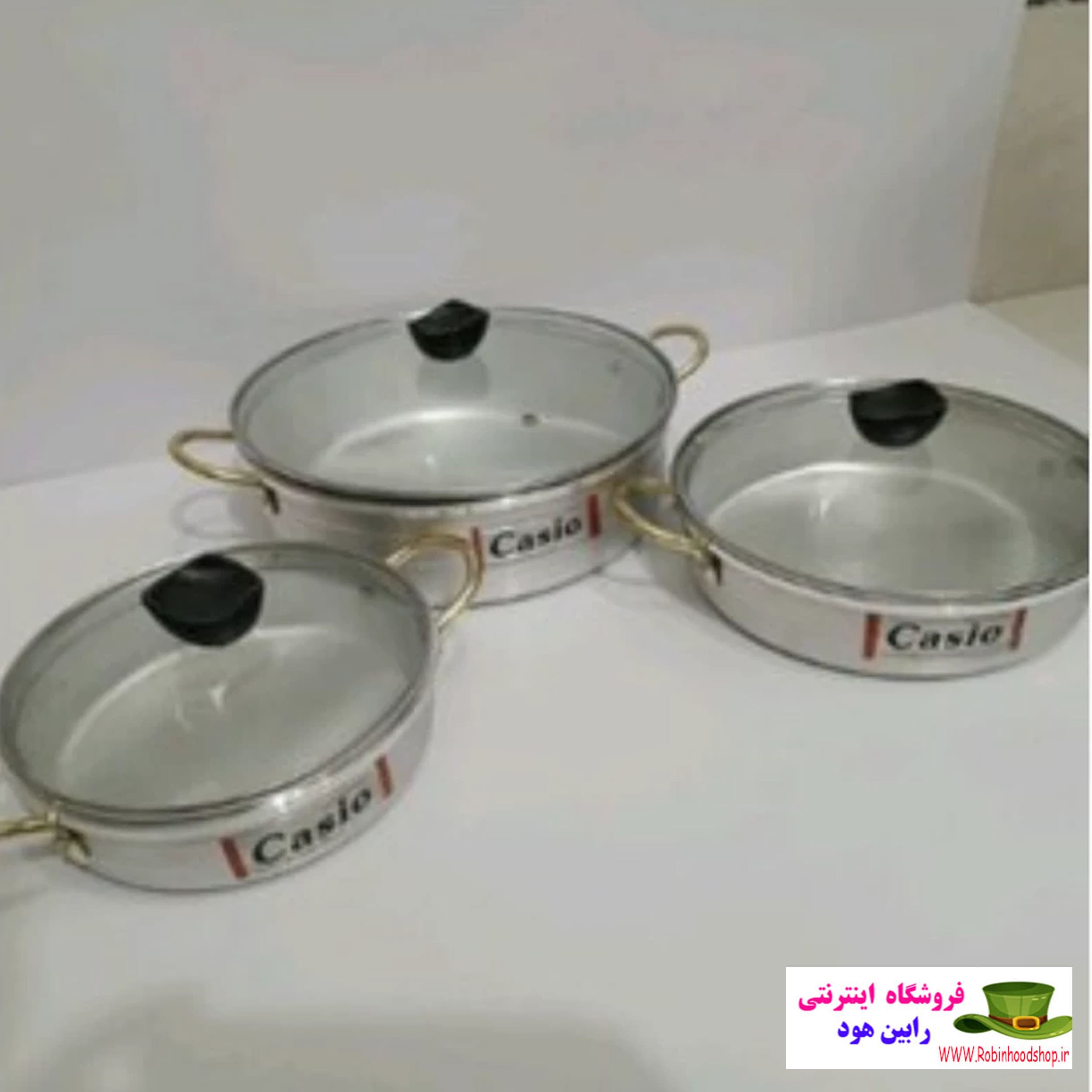 تابه کاسیو درب پیرکس سه تایی