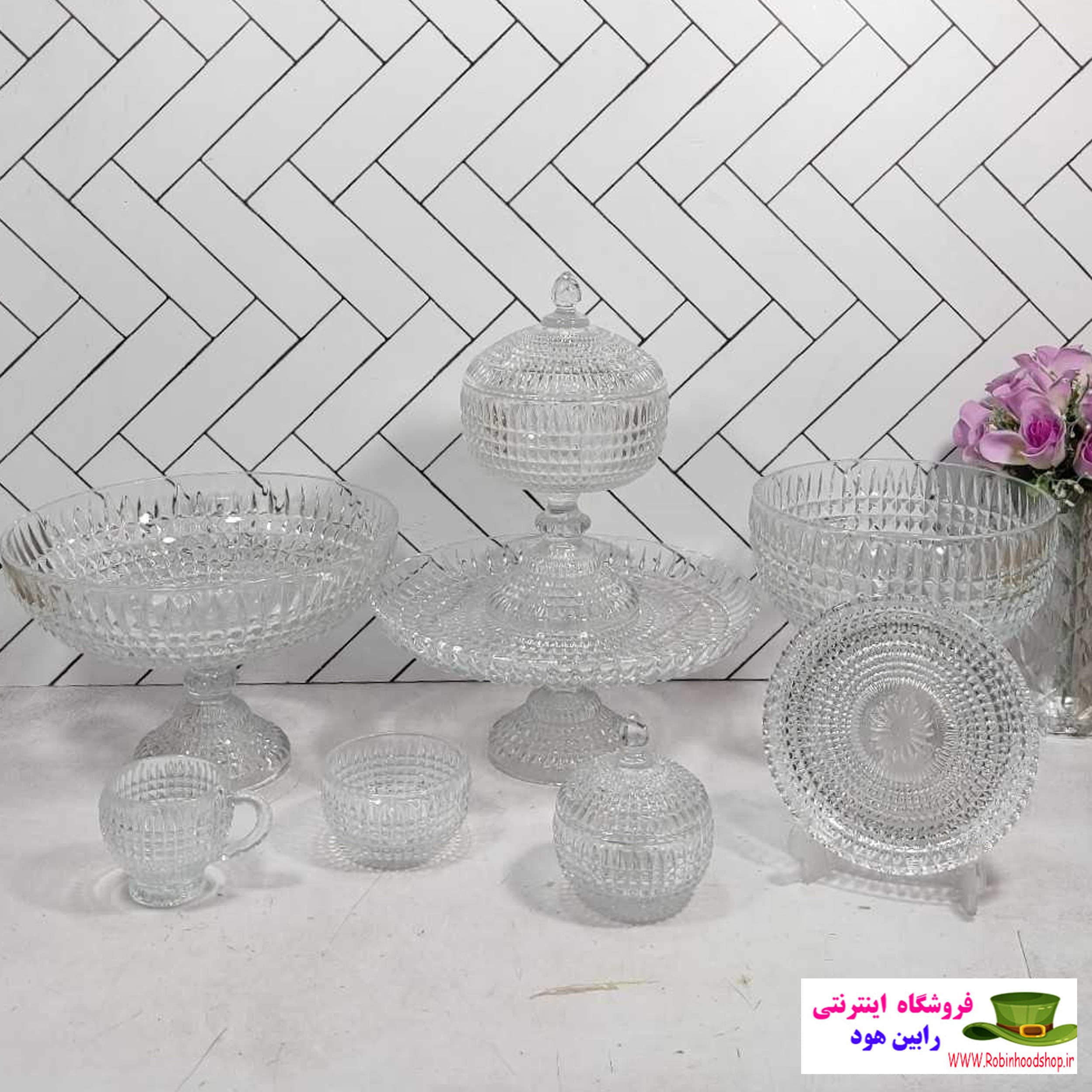 سرویس پذیرایی 25 پارچه 030 پایه دار ساده ونیز — تصویر ۲