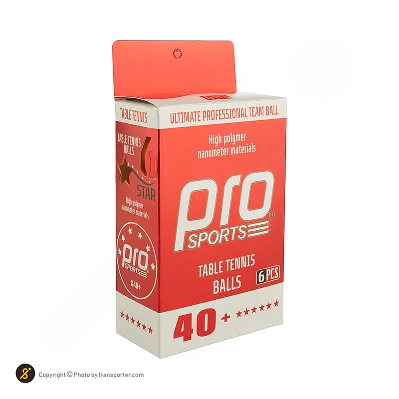 توپ پینگ پنگ پرو اسپرتز 6 ستاره PS-006 بسته 6 عددی — تصویر ۷