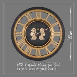 ساعت دیواری چوبی مدل ORVILLE کد WM-19028 — تصویر ۵