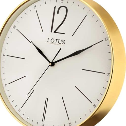 ساعت دیواری فلزی لوتوس مدل NOLAN کد M-7712 رنگ GOLD — تصویر ۳