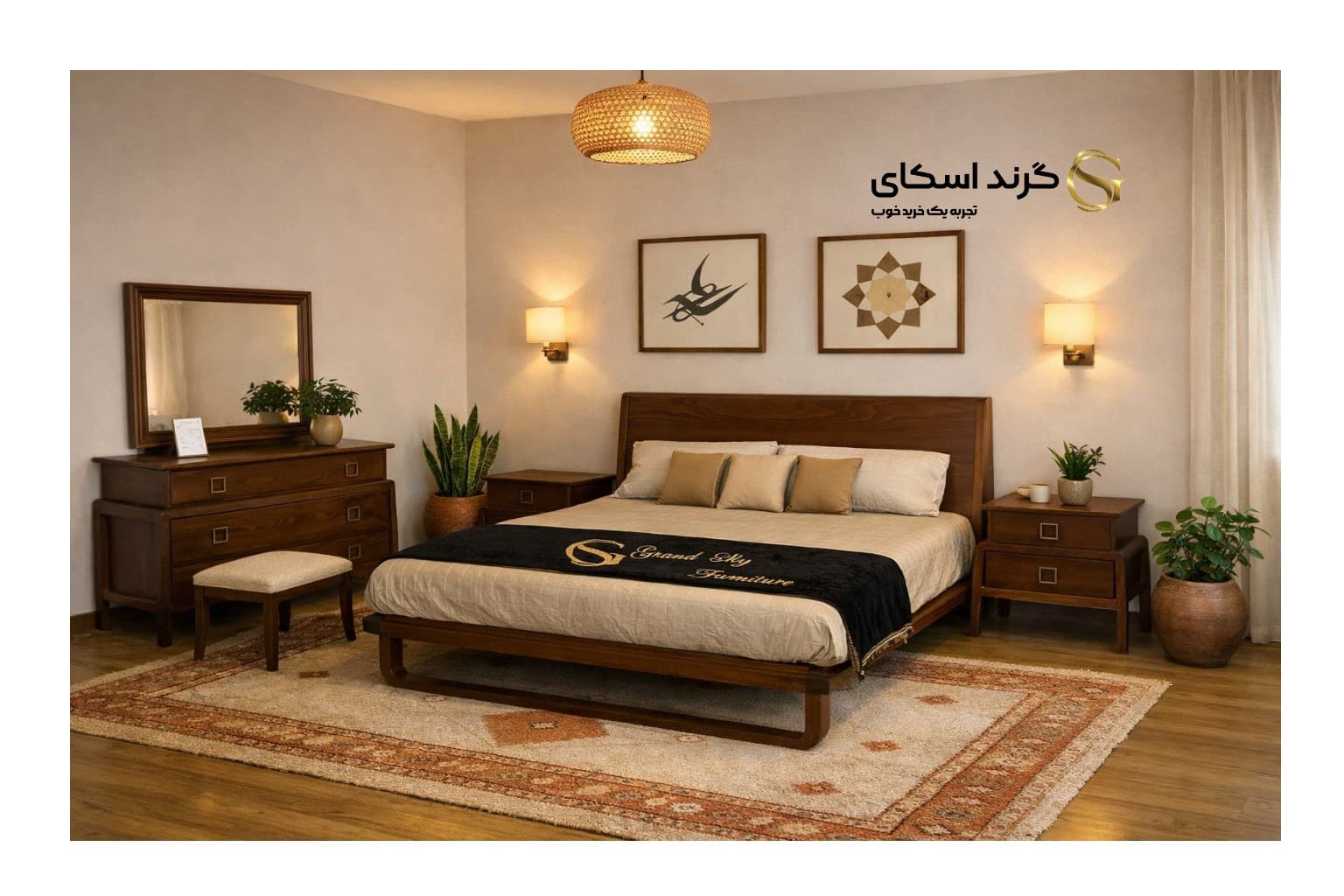سرویس خواب نیلپر مدل ماهور- تخت 160-محصول موجود فروشگاه